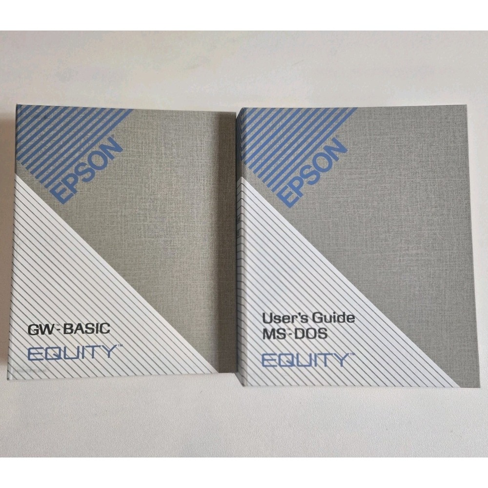 Epson Equity II III MS-DOS 3.1 GW-BASIC‎ Software Set 2 5.25" Floppy Disks 1986